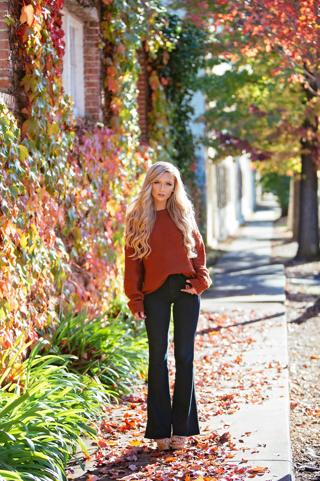 Burnt Orange & Louis Vuitton - BLONDIE IN THE CITY